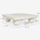 Lulu and Georgia Clouded Square Coffee Table by Sarah Sherman Samuel