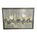 Yellow and Gray Abstract Art