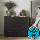 Four Hands Adolfo Nightstand - Modern Black Ash