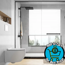 Eridanus Hampton White D-shape Custom Height Wall-Hung Rough-In Dual Flush 1-piece Toilet