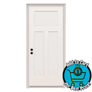 MMI DOOR 36"x 90" 3-panel Craftsman Right Hand Primed Prehung Door