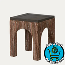 Varaluz Continental Side Table in Dark Brown Oak/Geo Finish