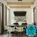 Palecek Everly Rectangular Linear Chandelier, Espresso