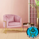 BarberPub Velvet Accent Chair Armchair