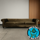 Bespoke Custom chesterfield Brown Velvet Sofa 108”