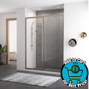 Coastal Shower Door Legend Brushed Nickel Framed Clear Glass Hinged 37.5"-39"
