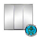 Impact Plus 135" x 80" Frosted Glass Sliding Door