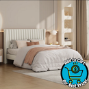 Latitude Run Upholstered Bed Frame with Wing Side