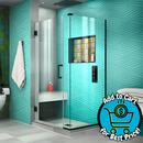 DreamLine Unidoor Plus Matte Black 31" x 72"  Frameless Clear Glass Corner Hinged Shower door