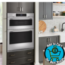 KitchenAid 30 inch Self + Steam Cleaning Air Fry Smart Compatible Microwave Wall Oven Combo