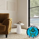 Perth 17-inch Side Table with Cloud-Shaped Top Off White