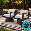 Mirador Outdoor Dining Swivel Captain Chair Set of 2