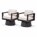 Mirador Outdoor Dining Swivel Captain Chair Set of 2