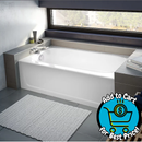 MAAX Pro Steel XD 30" x 60" White Porcelain Enameled Steel Bathtub (Left Drain)