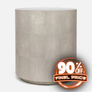 Made Goods Cara Realistic Faux Shagreen Side Table Grey
