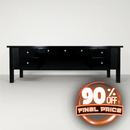 Black Lacquer Executive Desk with Crocodile Leather and Crystal Drawer Pulls