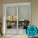 JELD-WEN 72" x 80" x 4.56" Jamb White Vinyl Left-hand Sliding Patio Door w/ Low-E Glass & Blinds