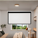 WASJOYE 120'' Projector Screen Manual Pull Down - 16:9 HD Retractable Projection Screen with Auto Locking
