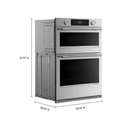 KitchenAid 30 inch Double Electric Wall Oven with Air Fry Steam Cleaning