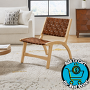 Borah 23.5" Casual Brown Faux leather Accent Chair