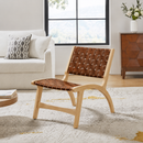 Borah 23.5" Casual Brown Faux leather Accent Chair