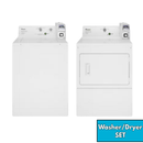 Commercial Coin Operated Top-Load Washer & Whirlpool 7.4 cu. ft. 120-Volt White Commercial Gas Vented Dryer Set