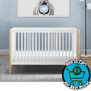 Delta Children Casey 4-in-1 Convertible Crib, Bianca White/Natural