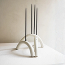 Les Collection Shaynah Menorah in Blanc