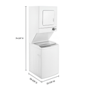 Whirlpool 1.6 cu.ft, 120V/20A Electric Stacked Laundry Center