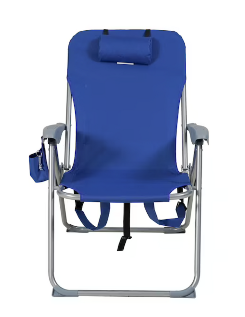 Style Selections Blue Folding Beach Chair