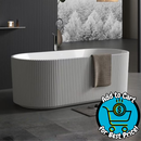 Garvee Acrylic Freestanding Bathtub Deep Soaking Tub with Non-Slip Base