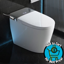 DeerValley Vertex White  Single Elongated Chair Height Smart Soft Close 1-piece Bidet 12-in Rough-In 1.28 GPF