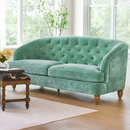 The Pioneer Woman Laurel Tufted Sofa in Teal Velvet 80"