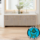 Altair Cerrito 84-in Natural Oak Undermount Double Sink Bathroom Vanity Base (No Top)
