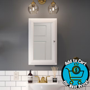 Style Selections 15" x 25" Recessed Mount True White Mirrored Rectangle Medicine Cabinet