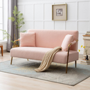 Dolonm 60" Bouclé Loveseat Sofa with Gold Metal Legs
