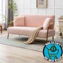 Dolonm 60" Bouclé Loveseat Sofa with Gold Metal Legs