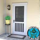 RELIABILT 5 Bar Universal reversible 32" W x 80" H T White Single Hinged Vinyl Screen Door Handle Included
