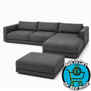 Poliform Bristol Modular 3pc Contemporary Sofa Sectional by Jean-Marie Massaud