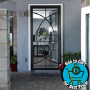 RELIABILT Rio 36-in x 81-in White Steel Universal/Reversible Surface Mount Security Screen Door