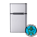 Simzlife 3.2 Cu ft Mini Refrigerator with Freezer, Two Door Compact Small Fridge Adjustable Removable Shelves, Sliver