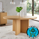 Better Homes & Gardens Lillian Fluted Round Expandable Dining Table for Kitchen, Natural Pine