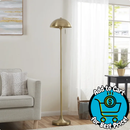 Better Homes & Gardens 62" Modern Pull-chain Brass Floor Lamp with Brass Dome Shade
