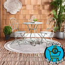 SAFAVIEH Adriel 3-Piece Iron Outdoor Bistro Set, Antique Green