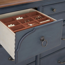 Americana 66" 9-Drawer Dresser, Fully Assembled, Soft Close Drawers, Corduroy Blue