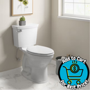American Standard Edgemere White Round Chair 2-piece Toilet