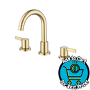 Better Homes & Gardens Clean Modern 8" Widespread Brushed Brass Bathroom Faucet with High-Arc Spout