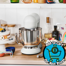 Beautiful 5.3 Qt Stand Mixer, White Icing with Flat Beater, Dough Hook, Balloon Whisk