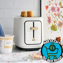 Beautiful 2 Slice Toaster with Touch-Activated Display, White Icing by Drew Barrymore