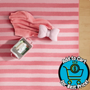 Mainstays Kids Washable Tufted Pink Stripe Area Rug, 8 ft x 10 ft